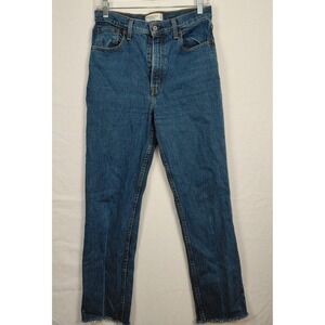 Abercrombie Fitch Womens Sz 27 The 90s Straight Ultra Highrise Medium Wash Jeans